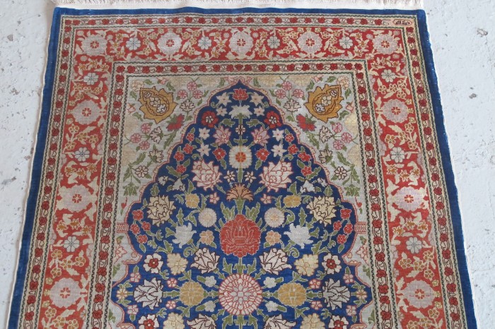 Exquisite Miniature Silk Rug