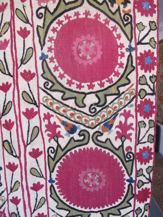 Silk Suzani Panel, Uzbekistan