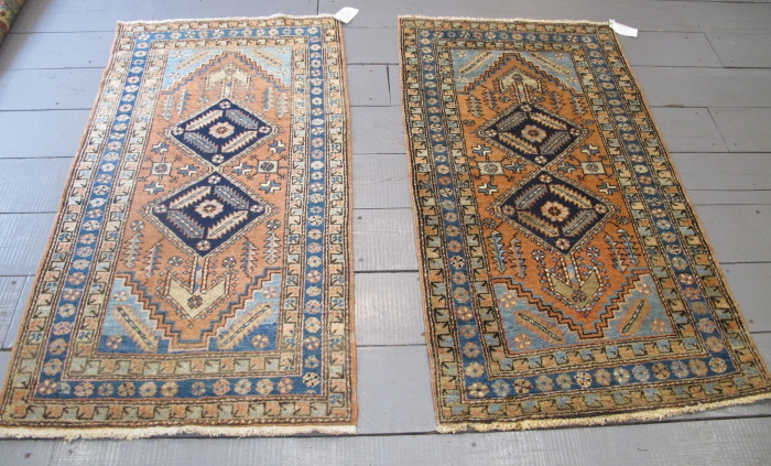 Rare Pair of Heriz Rugs