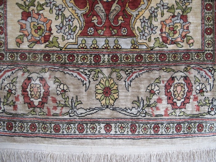 Fine Silk Hereke Rug with Signature