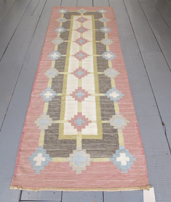 Mid-Century Swedish Kilim Runner