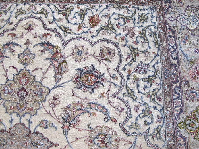 Fine Part-Silk Isfahan Rug