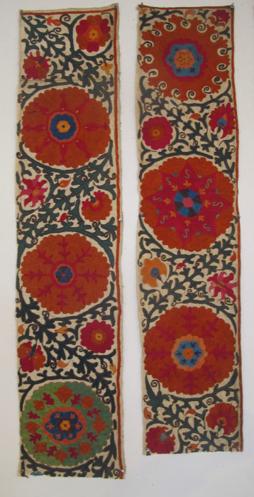 A Group of Bokhara Suzani Border Fragments