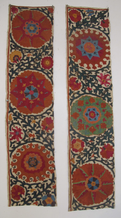 A Group of Bokhara Suzani Border Fragments