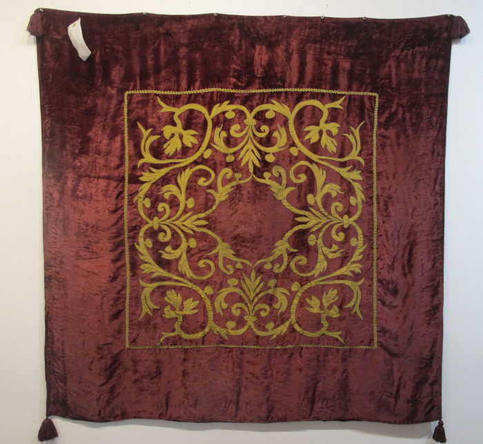 Appliqued Silk Velvet Panel