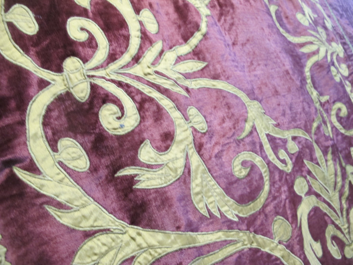 Appliqued Silk Velvet Panel