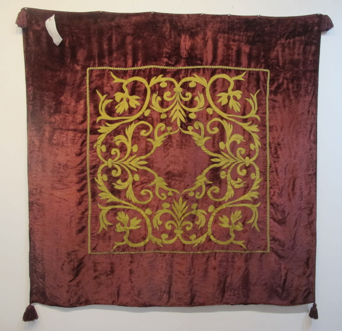 Appliqued Silk Velvet Panel