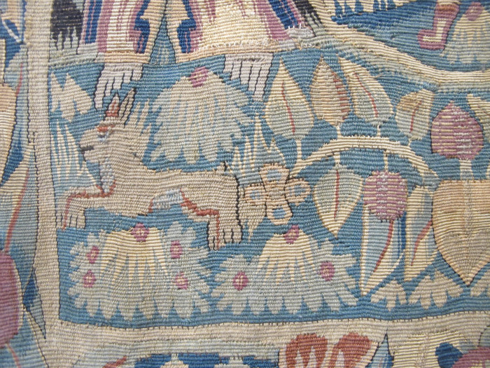 A Pair of North German Tapestry Cushions