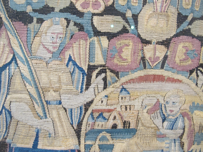 A Pair of North German Tapestry Cushions